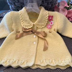 Hand Knitted Baby Dress